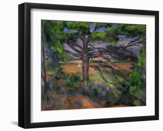 Large Pine Tree and Red Earth, 1890-1895-Paul Cézanne-Framed Giclee Print