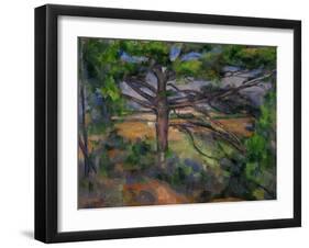 Large Pine Tree and Red Earth, 1890-1895-Paul Cézanne-Framed Giclee Print