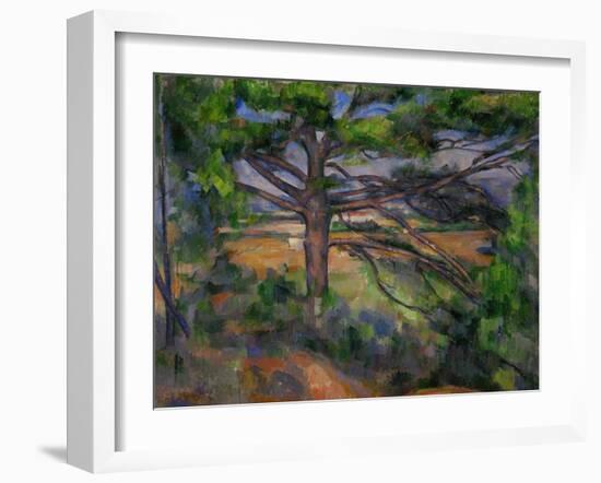 Large Pine Tree and Red Earth, 1890-1895-Paul Cézanne-Framed Giclee Print