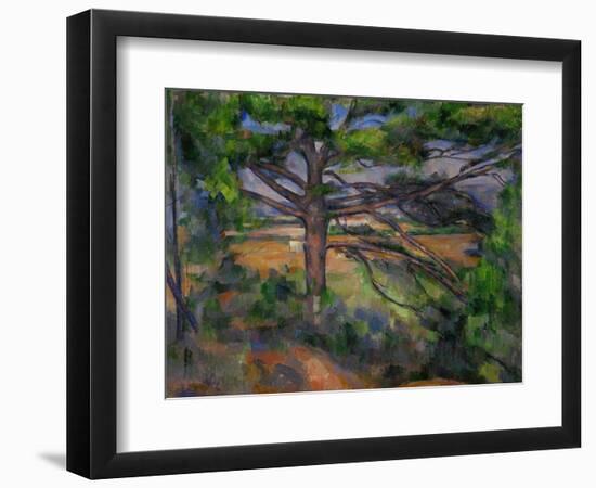 Large Pine Tree and Red Earth, 1890-1895-Paul Cézanne-Framed Premium Giclee Print