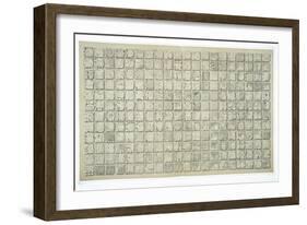Large Plaque with Ideographic Writing from the Temple of Inscriptions-Johann Friedrich Maximilian Von Waldeck-Framed Giclee Print