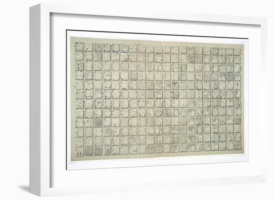 Large Plaque with Ideographic Writing from the Temple of Inscriptions-Johann Friedrich Maximilian Von Waldeck-Framed Giclee Print