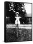 Large Play Doll Sits on a Period Tricycle, Ca. 1925-null-Framed Stretched Canvas