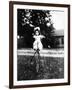 Large Play Doll Sits on a Period Tricycle, Ca. 1925-null-Framed Premium Photographic Print