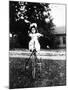 Large Play Doll Sits on a Period Tricycle, Ca. 1925-null-Mounted Photographic Print