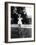 Large Play Doll Sits on a Period Tricycle, Ca. 1925-null-Framed Photographic Print