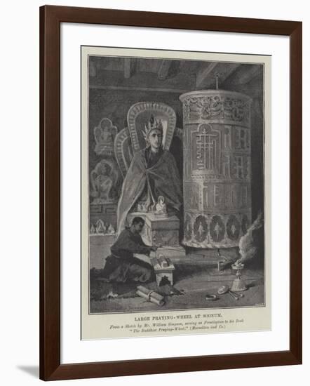 Large Praying-Wheel at Soonum-William 'Crimea' Simpson-Framed Giclee Print