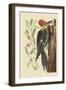 Large Red Crested Woodpecker-Mark Catesby-Framed Art Print