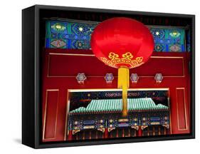Large Red Lantern Prince Gong's Mansion, Beijing, China. Built During Emperor Qianlong Reign-William Perry-Framed Stretched Canvas