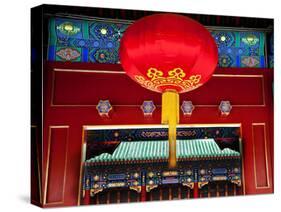 Large Red Lantern Prince Gong's Mansion, Beijing, China. Built During Emperor Qianlong Reign-William Perry-Stretched Canvas