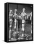 Large Replicas of Oscars Used for Decoration at Academy Awards Show-Leonard Mccombe-Framed Stretched Canvas