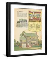 Large Residence, Rendering and Floor Plan-null-Framed Art Print