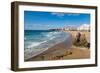 Large Rock on the Beach and Seafront in Biarritz, Pyrenees Atlantiques, Aquitaine, France, Europe-Martin Child-Framed Photographic Print