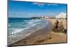 Large Rock on the Beach and Seafront in Biarritz, Pyrenees Atlantiques, Aquitaine, France, Europe-Martin Child-Mounted Photographic Print