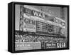 Large Scoreboard Towering over Fans Showing Baseball Scores from Around the League-Wallace Kirkland-Framed Stretched Canvas