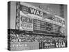 Large Scoreboard Towering over Fans Showing Baseball Scores from Around the League-Wallace Kirkland-Stretched Canvas