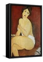 Large Seated Nude by Amedeo Modigliani-null-Framed Stretched Canvas