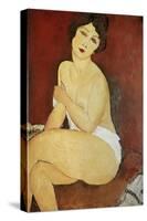 Large Seated Nude by Amedeo Modigliani-null-Stretched Canvas