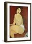 Large Seated Nude by Amedeo Modigliani-null-Framed Photographic Print