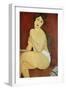 Large Seated Nude by Amedeo Modigliani-null-Framed Photographic Print