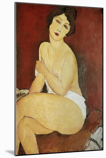 Large Seated Nude by Amedeo Modigliani-null-Mounted Photographic Print