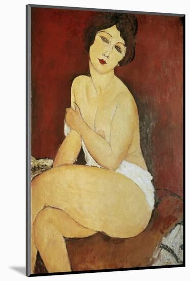 Large Seated Nude by Amedeo Modigliani-null-Mounted Photographic Print