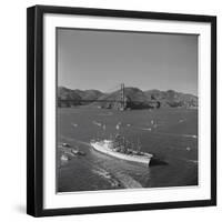 Large Ship Fleet in Ocean-null-Framed Photographic Print
