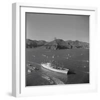 Large Ship Fleet in Ocean-null-Framed Photographic Print