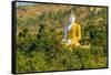 Large sitting Buddha statue near Maha Bodhi Ta Htaung Standing Buddha, Monywa, Myanmar (Burma)-Jan Miracky-Framed Stretched Canvas