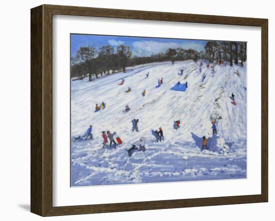 Large Snowman, Chatsworth, 2012-Andrew Macara-Framed Giclee Print