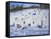 Large Snowman, Chatsworth, 2012-Andrew Macara-Framed Stretched Canvas