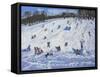 Large Snowman, Chatsworth, 2012-Andrew Macara-Framed Stretched Canvas