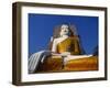 Large Statue of the Buddha at Kyaik Pun Paya, Bago, Myanmar-Alain Evrard-Framed Photographic Print