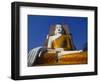 Large Statue of the Buddha at Kyaik Pun Paya, Bago, Myanmar-Alain Evrard-Framed Photographic Print