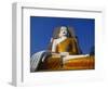 Large Statue of the Buddha at Kyaik Pun Paya, Bago, Myanmar-Alain Evrard-Framed Photographic Print