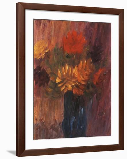 Large Still Life: Red and Yellow Dahlia; Grosses Stilleben: Rote Und Gelbe Dahlien, 1937-Alexej Von Jawlensky-Framed Giclee Print