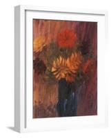 Large Still Life: Red and Yellow Dahlia; Grosses Stilleben: Rote Und Gelbe Dahlien, 1937-Alexej Von Jawlensky-Framed Giclee Print