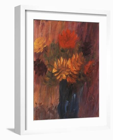 Large Still Life: Red and Yellow Dahlia; Grosses Stilleben: Rote Und Gelbe Dahlien, 1937-Alexej Von Jawlensky-Framed Giclee Print