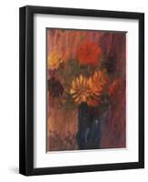 Large Still Life: Red and Yellow Dahlia; Grosses Stilleben: Rote Und Gelbe Dahlien, 1937-Alexej Von Jawlensky-Framed Giclee Print