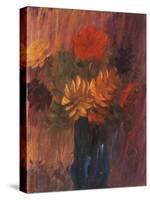 Large Still Life: Red and Yellow Dahlia; Grosses Stilleben: Rote Und Gelbe Dahlien, 1937-Alexej Von Jawlensky-Stretched Canvas