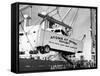 Large Transport Truck Bed Dangling in Midair-null-Framed Stretched Canvas