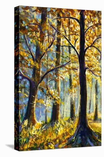 Large Tree in a Sunny Forest-Valery Rybakow-Stretched Canvas