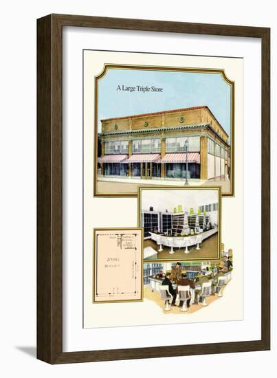 Large Triple Store-Geo E. Miller-Framed Art Print