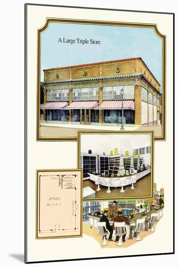 Large Triple Store-Geo E. Miller-Mounted Art Print