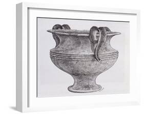 Large Vase in Alabaster Unearthed During the Excavations in Mycenae-Heinrich Schliemann-Framed Giclee Print