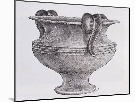 Large Vase in Alabaster Unearthed During the Excavations in Mycenae-Heinrich Schliemann-Mounted Giclee Print