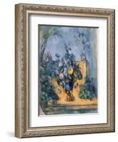 Large Vase in the Garden, C. 1895-Paul Cézanne-Framed Giclee Print