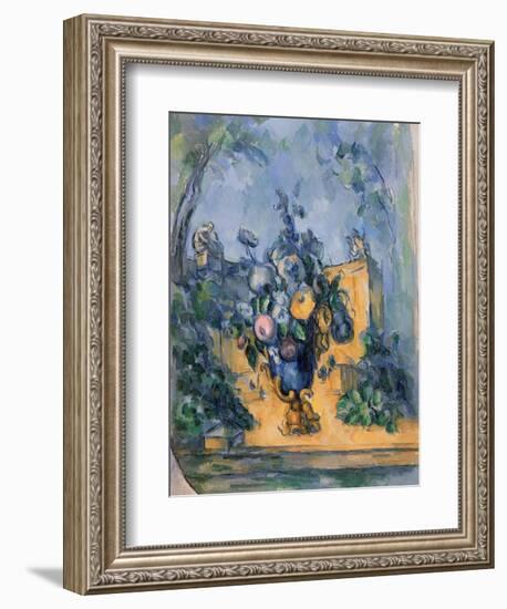 Large Vase in the Garden, C. 1895-Paul Cézanne-Framed Giclee Print