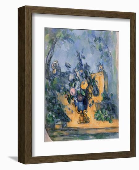 Large Vase in the Garden, C. 1895-Paul Cézanne-Framed Giclee Print