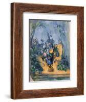 Large Vase in the Garden, C. 1895-Paul Cézanne-Framed Giclee Print